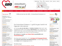 awo-suedwest.de Webseite Vorschau