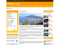holidays2zante.com Webseite Vorschau