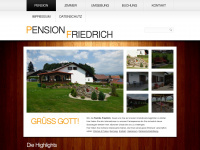 pension-friedrich.de Webseite Vorschau