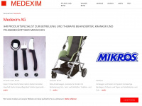 medexim.ch Webseite Vorschau