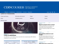 cerncourier.com Webseite Vorschau