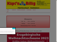 kaeptn-billig.com Webseite Vorschau