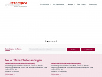 tempropersonal.ch Webseite Vorschau