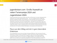 jugendreisen.com Webseite Vorschau