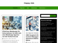 happyads.ch Webseite Vorschau