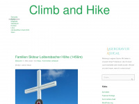 climbandhike.com Webseite Vorschau