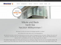 maeule-beck.de Webseite Vorschau
