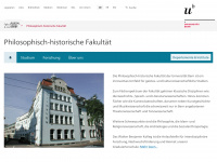 philhist.unibe.ch Webseite Vorschau