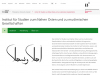 islam.unibe.ch Webseite Vorschau
