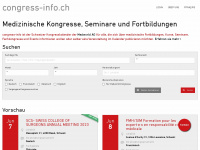 congress-info.ch Webseite Vorschau