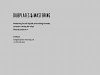 dubplates-mastering.com Webseite Vorschau
