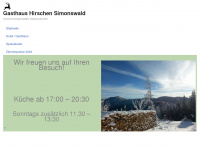 hirschen-simonswald.de Webseite Vorschau