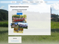 blasmusik-hohenkammer.de Webseite Vorschau