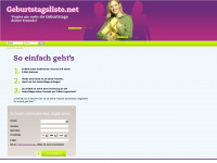 geburtstagsliste.net Webseite Vorschau