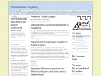 schachverbandaugsburg.de Webseite Vorschau
