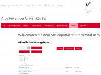 jobs.unibe.ch Webseite Vorschau