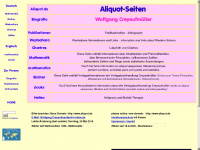aliquot.de Webseite Vorschau