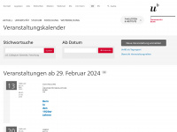 agenda.unibe.ch Webseite Vorschau