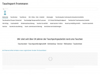 tauchsport-frommann.de Webseite Vorschau