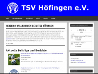 tsv-hoefingen.de Webseite Vorschau