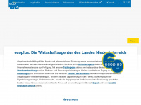 ecoplus.at Webseite Vorschau