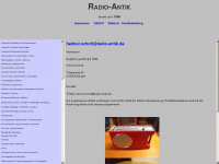radio-antik.de Webseite Vorschau