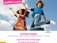 actioncamps.at Webseite Vorschau