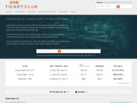 ticketclub.com Webseite Vorschau