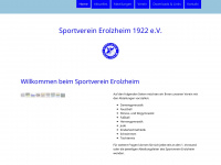 sv1922erolzheim.de Webseite Vorschau