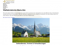 pfarre-mariaalm.at Webseite Vorschau
