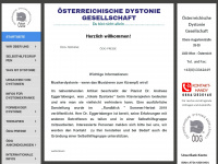 dystonie.at Webseite Vorschau