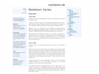 markdown.de Webseite Vorschau