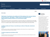 gouvernement.lu Webseite Vorschau
