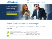 mediscope.ch Webseite Vorschau