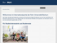 international.ruhr-uni-bochum.de Webseite Vorschau