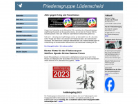 friedensgruppe-luedenscheid.de Webseite Vorschau