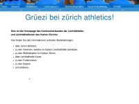 zuerich-athletics.ch Webseite Vorschau
