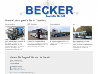 beckertouristik.com Webseite Vorschau