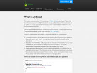 jython.org Webseite Vorschau