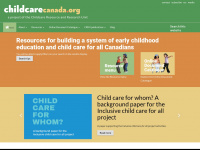 childcarecanada.org Webseite Vorschau