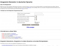 anagrammgenerator.de Webseite Vorschau