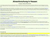 ahnenforschung-hessen.de Webseite Vorschau