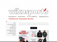 wikosports.de Webseite Vorschau