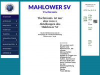 mahlower-sv-tischtennis.de Webseite Vorschau