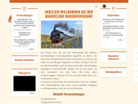 mansfelder-bergwerksbahn.de Webseite Vorschau