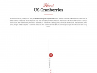 uscranberries.com Webseite Vorschau
