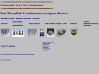 peterwasserthal-kunsthandwerk.de Webseite Vorschau