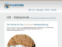 hs-klaertechnik.de Webseite Vorschau
