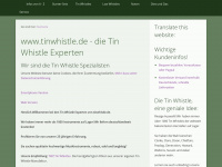 tinwhistle.de Webseite Vorschau