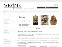 westair-reproductions.com Webseite Vorschau